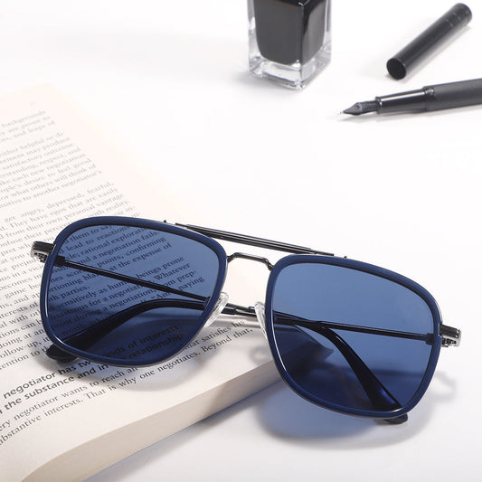 Dollger Square Aviator Black Sunglasses