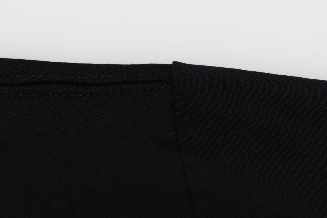 Nylon panelled cotton T-shirt