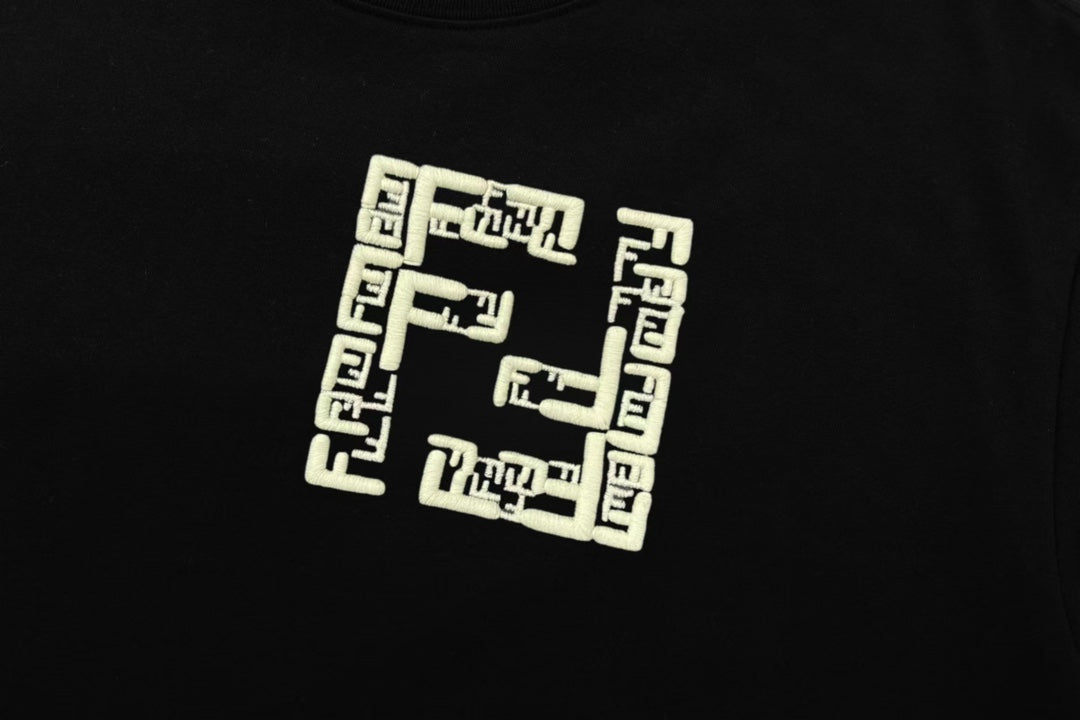 Embroidered print T-shirt