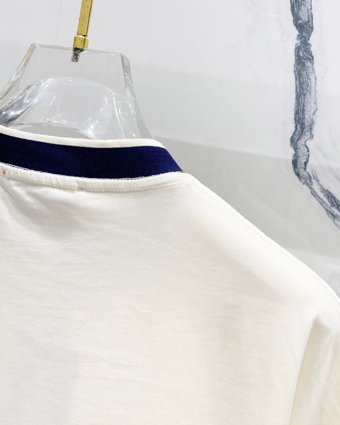 Colorblock crew neck cotton T-shirt