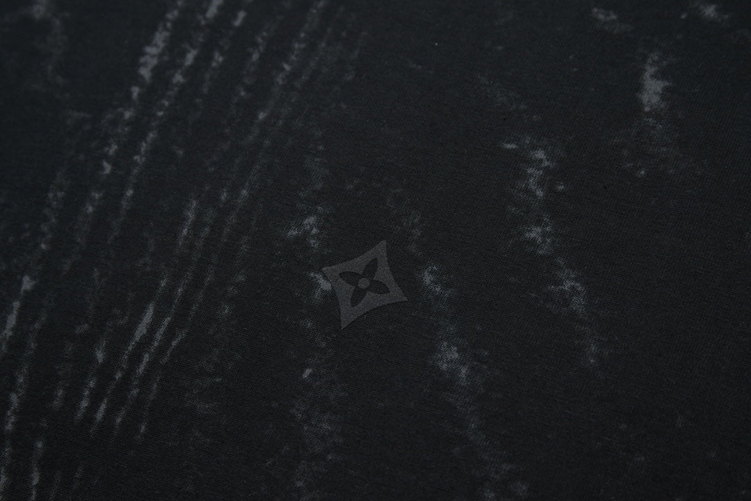 Wave texture print foam T-shirt