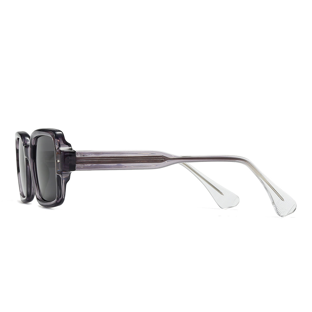 Dollger Square 90s Retro Clear Sunglasses