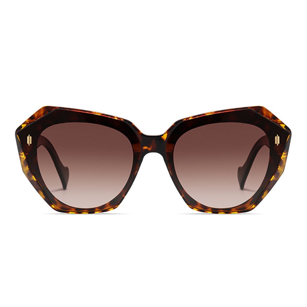 Retro Tinted Polygonal Cat Eye Sunglasses