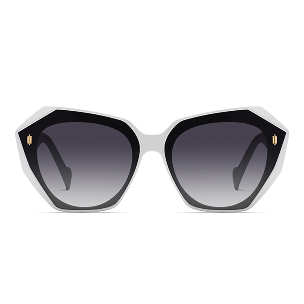 Retro Tinted Polygonal Cat Eye Sunglasses