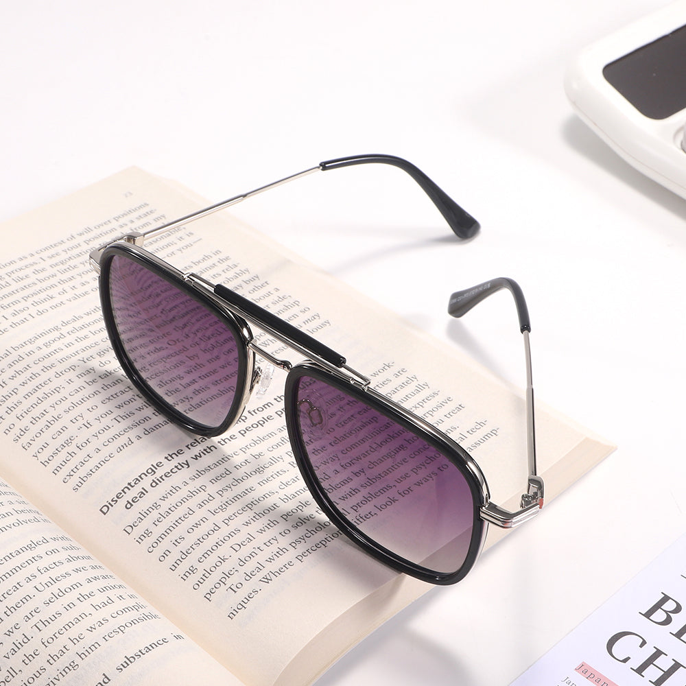 Dollger Square Aviator Black Sunglasses