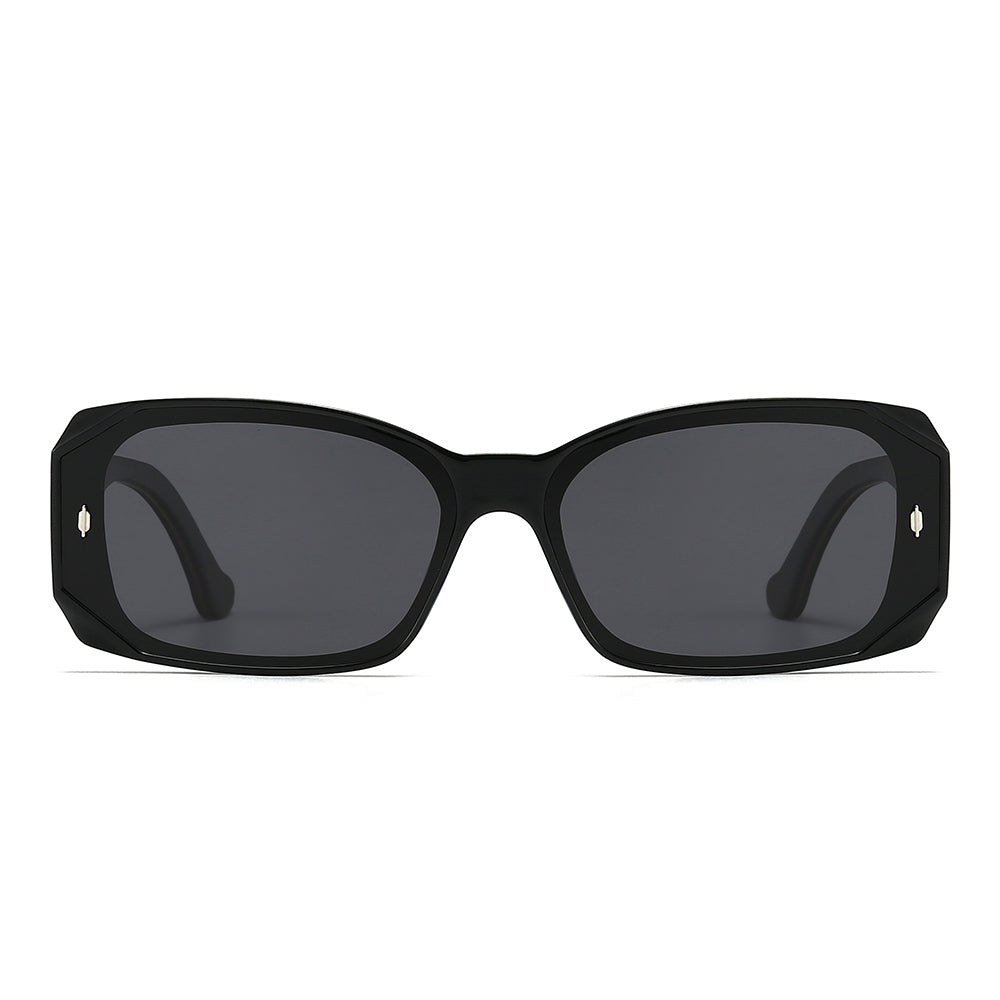 Dollger Square Wooden Temples Retro Sunglasses