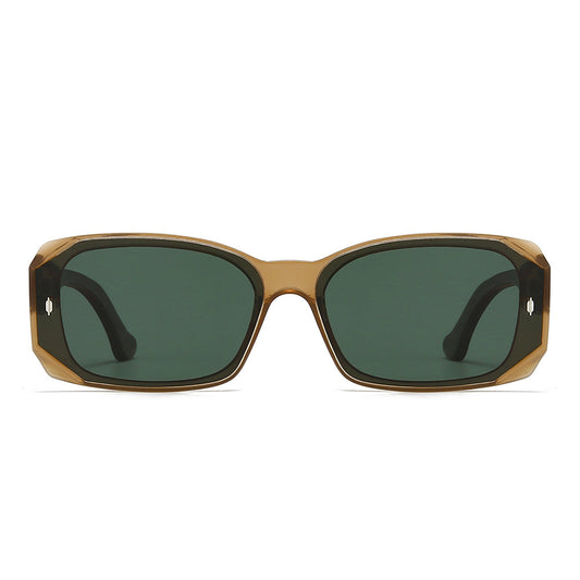 Dollger Square Wooden Temples Retro Sunglasses