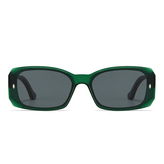 Dollger Square Wooden Temples Retro Sunglasses