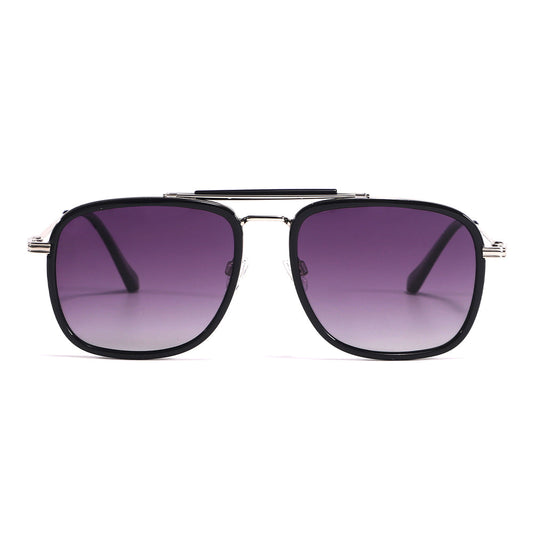 Dollger Square Aviator Black Sunglasses
