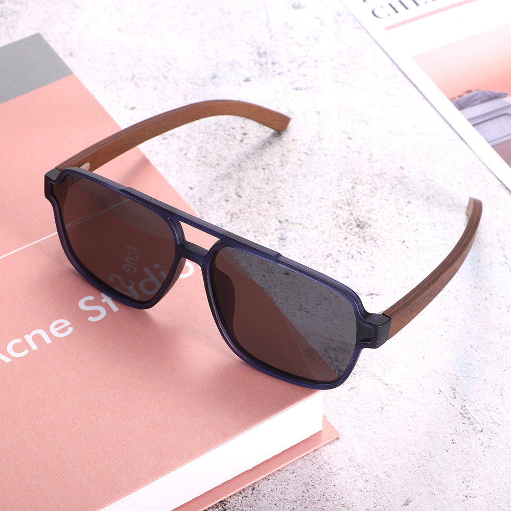 Dollger Black Oversized Aviator Sunglasses