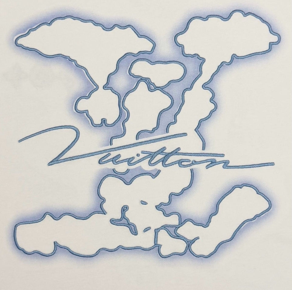 Embroidered graffiti cotton T-shirt