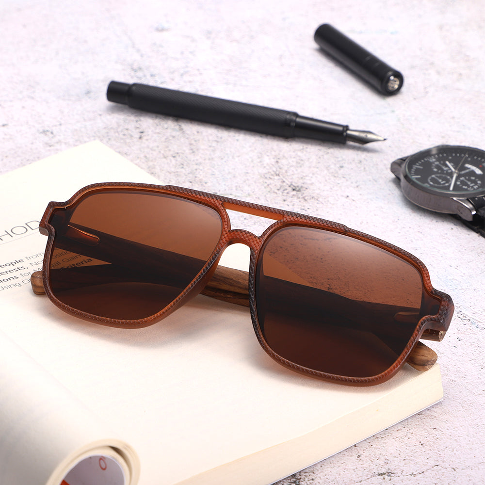 Dollger Black Oversized Aviator Sunglasses