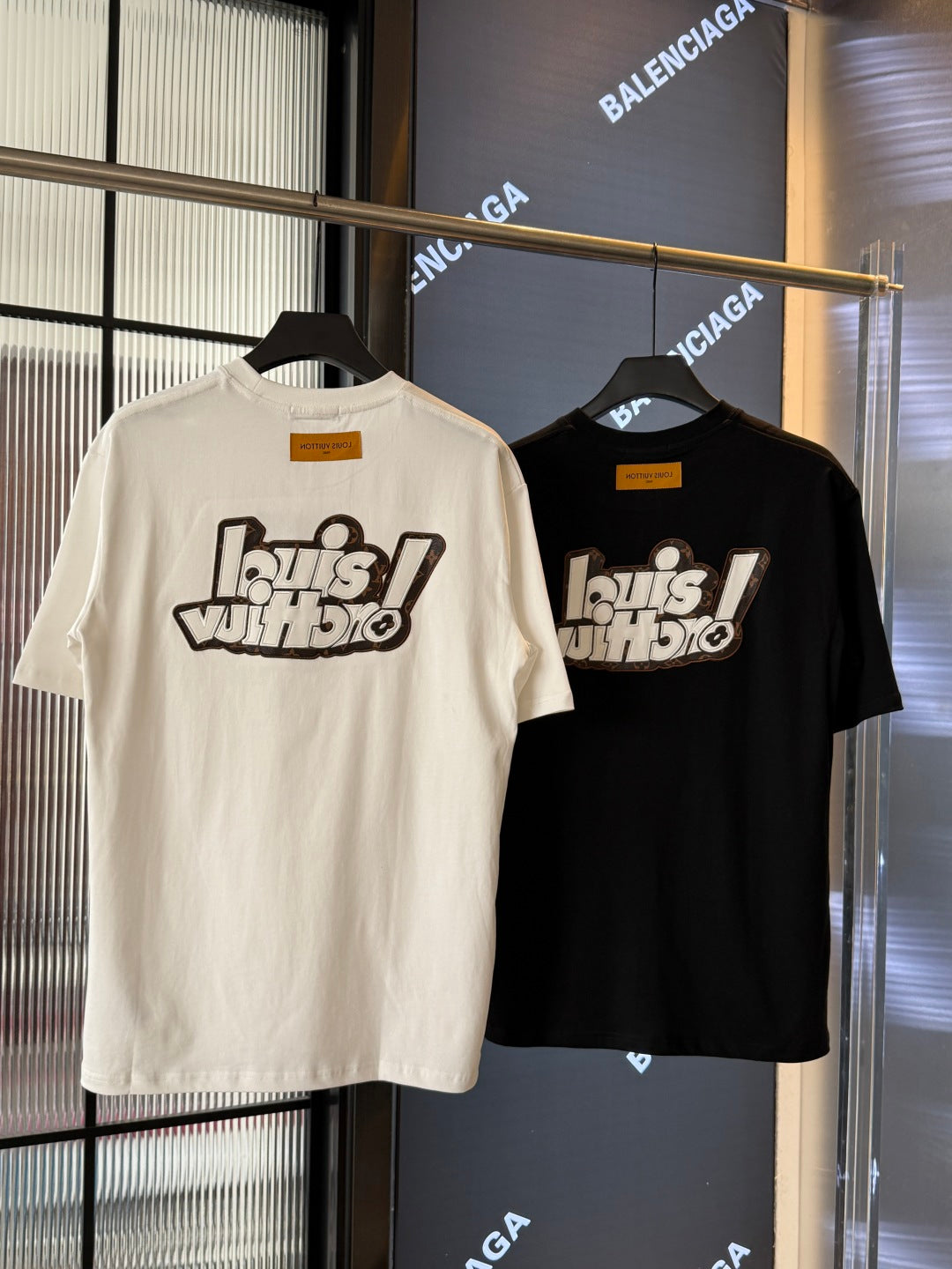 EMBROIDERED LEATHER COTTON T-SHIRT