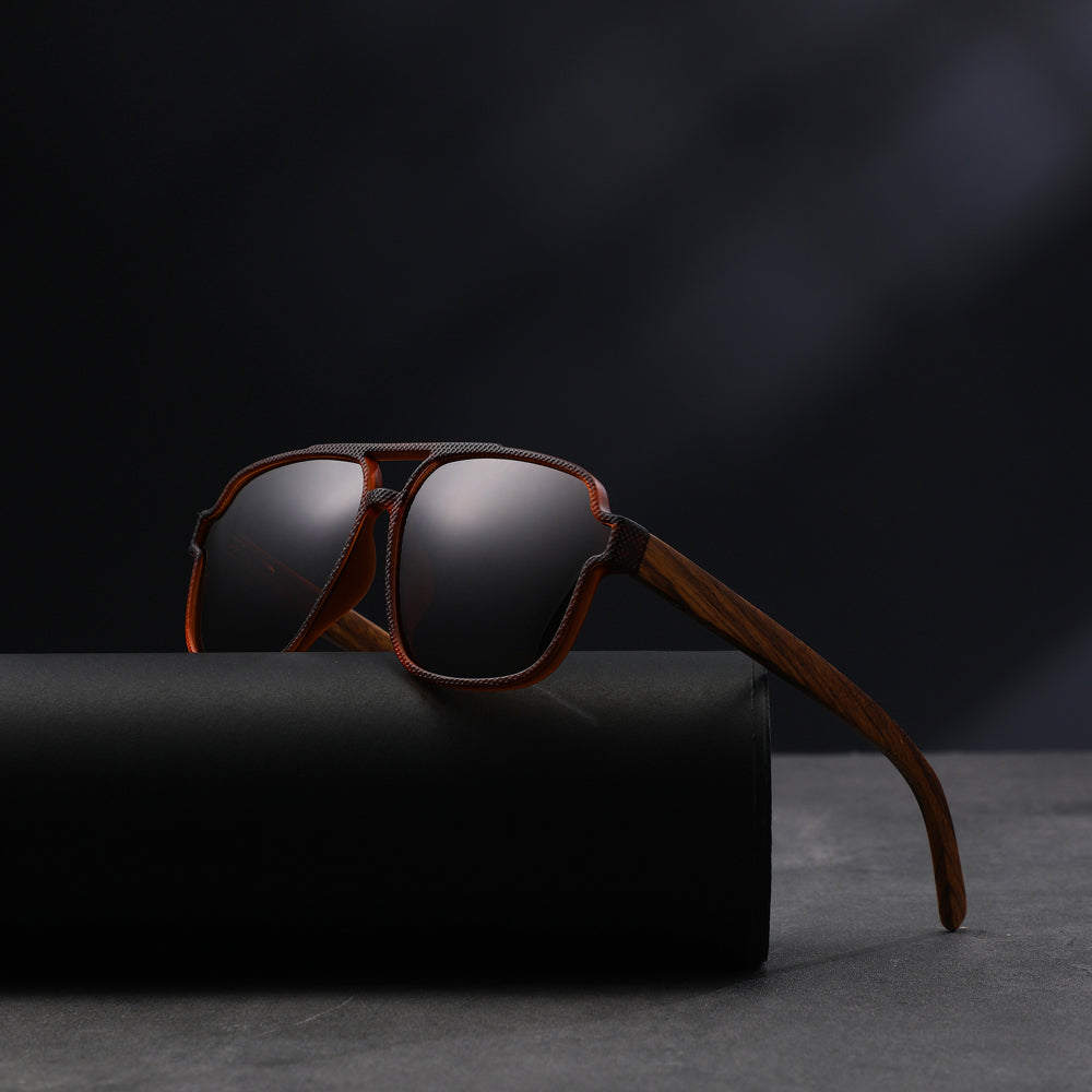 Dollger Black Oversized Aviator Sunglasses