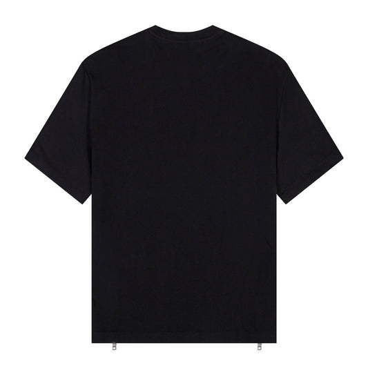Nylon panelled cotton T-shirt