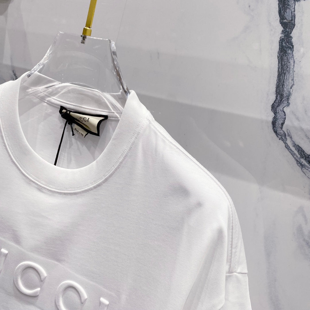 EMBOSSED COTTON T-SHIRT