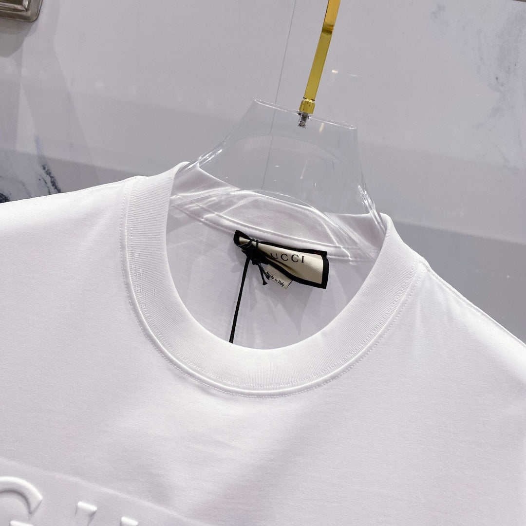 EMBOSSED COTTON T-SHIRT