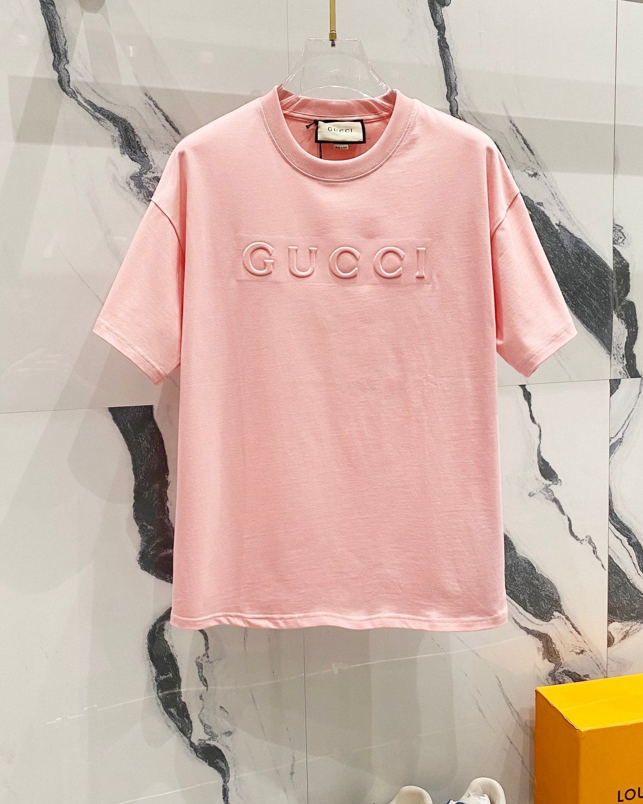 EMBOSSED COTTON T-SHIRT