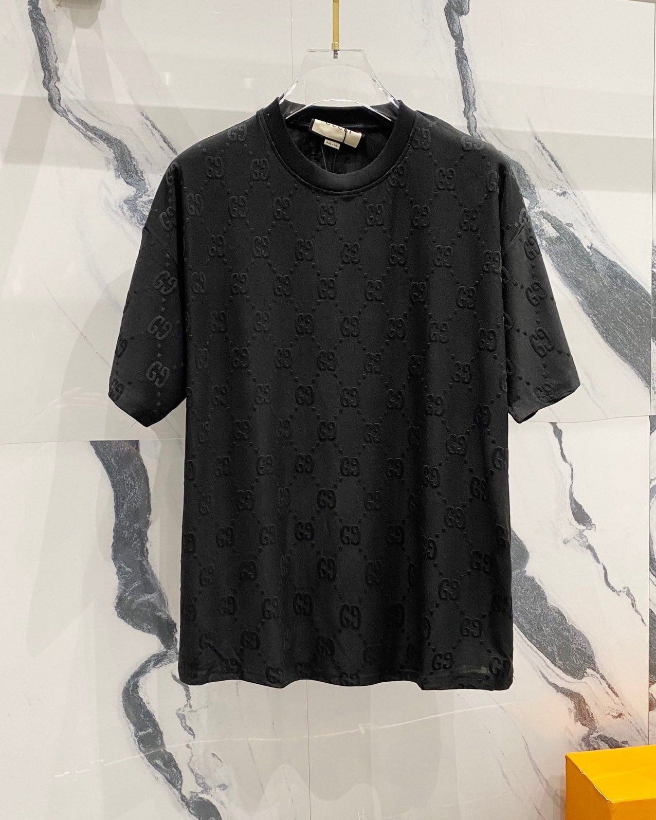 3D embossed cotton T-shirt