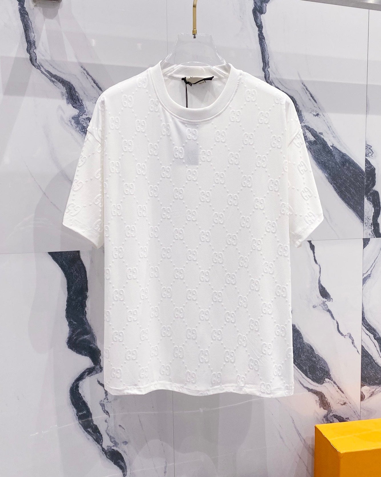 3D embossed cotton T-shirt