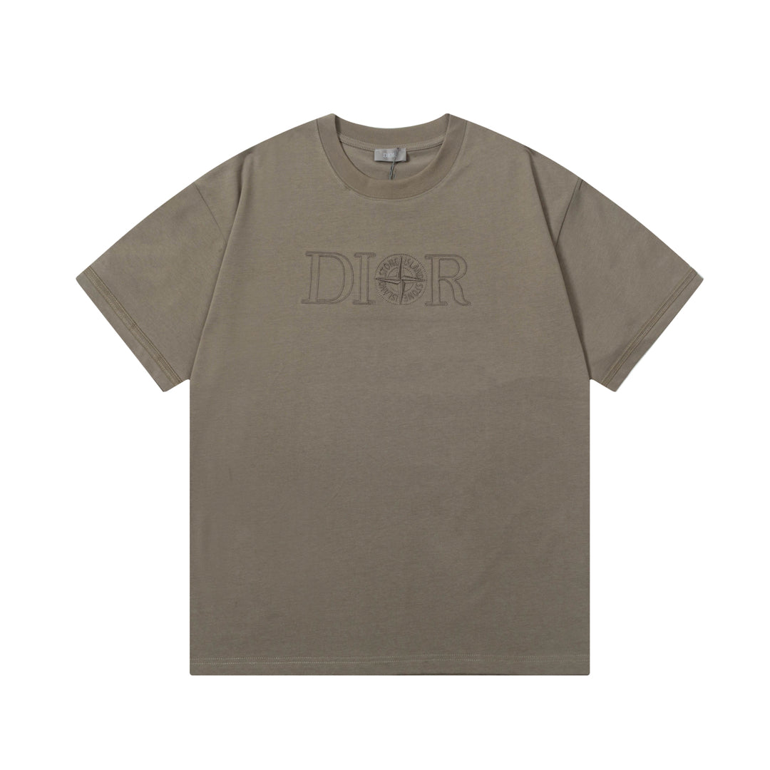 Embroidered cotton T-shirt