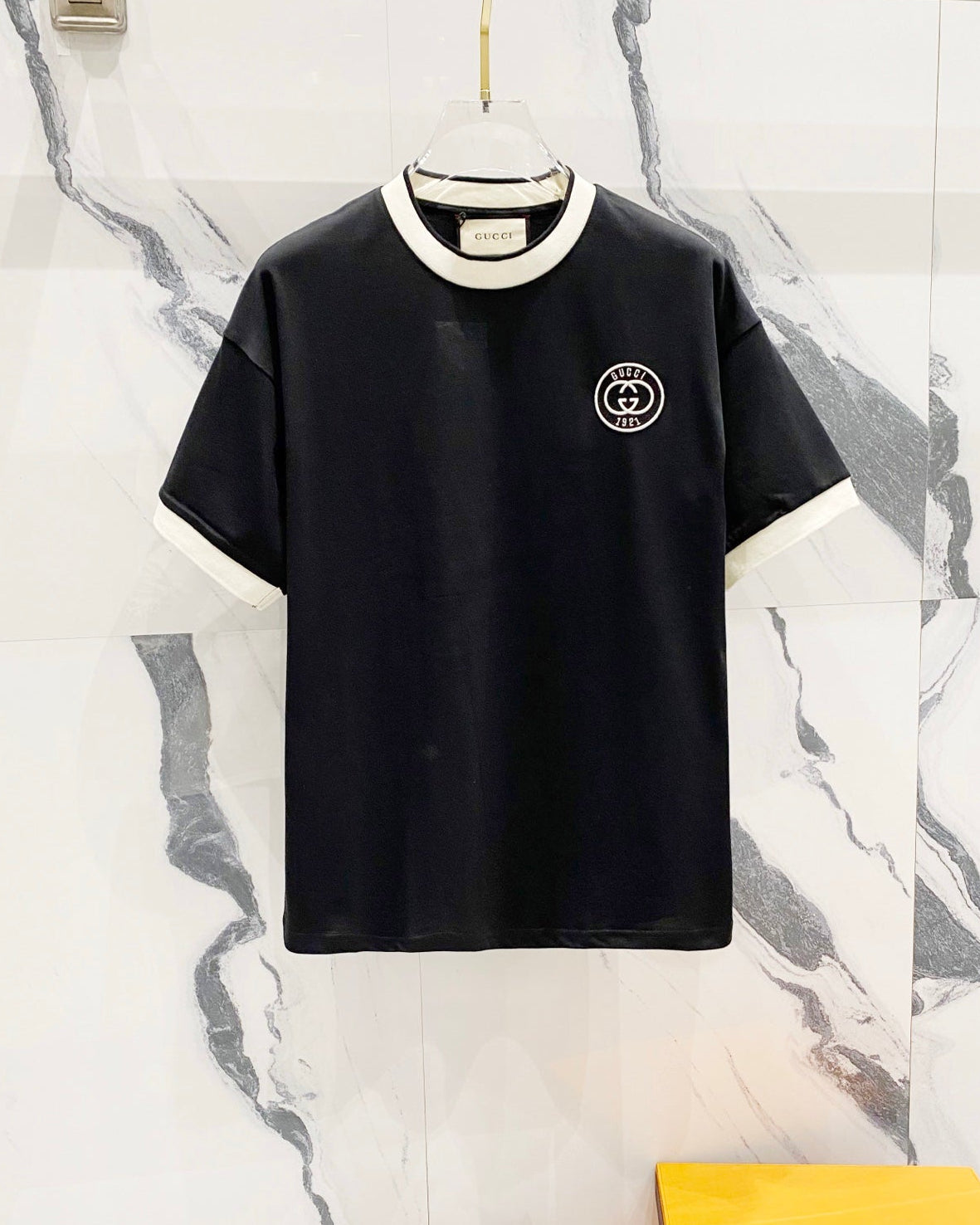 Colorblock crew neck cotton T-shirt