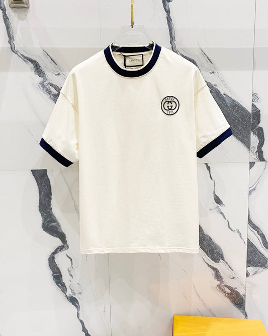 Colorblock crew neck cotton T-shirt