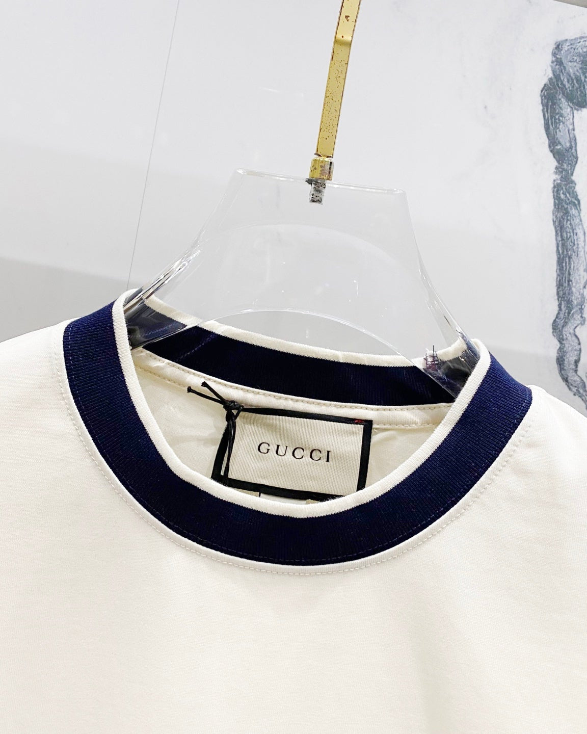 Colorblock crew neck cotton T-shirt