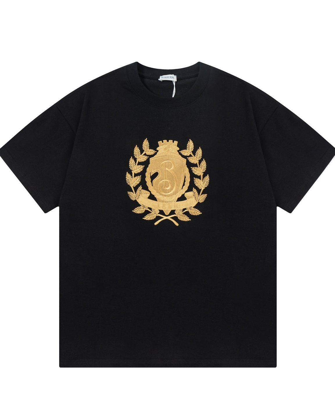 Wheat ear crown embroidered T-shirt