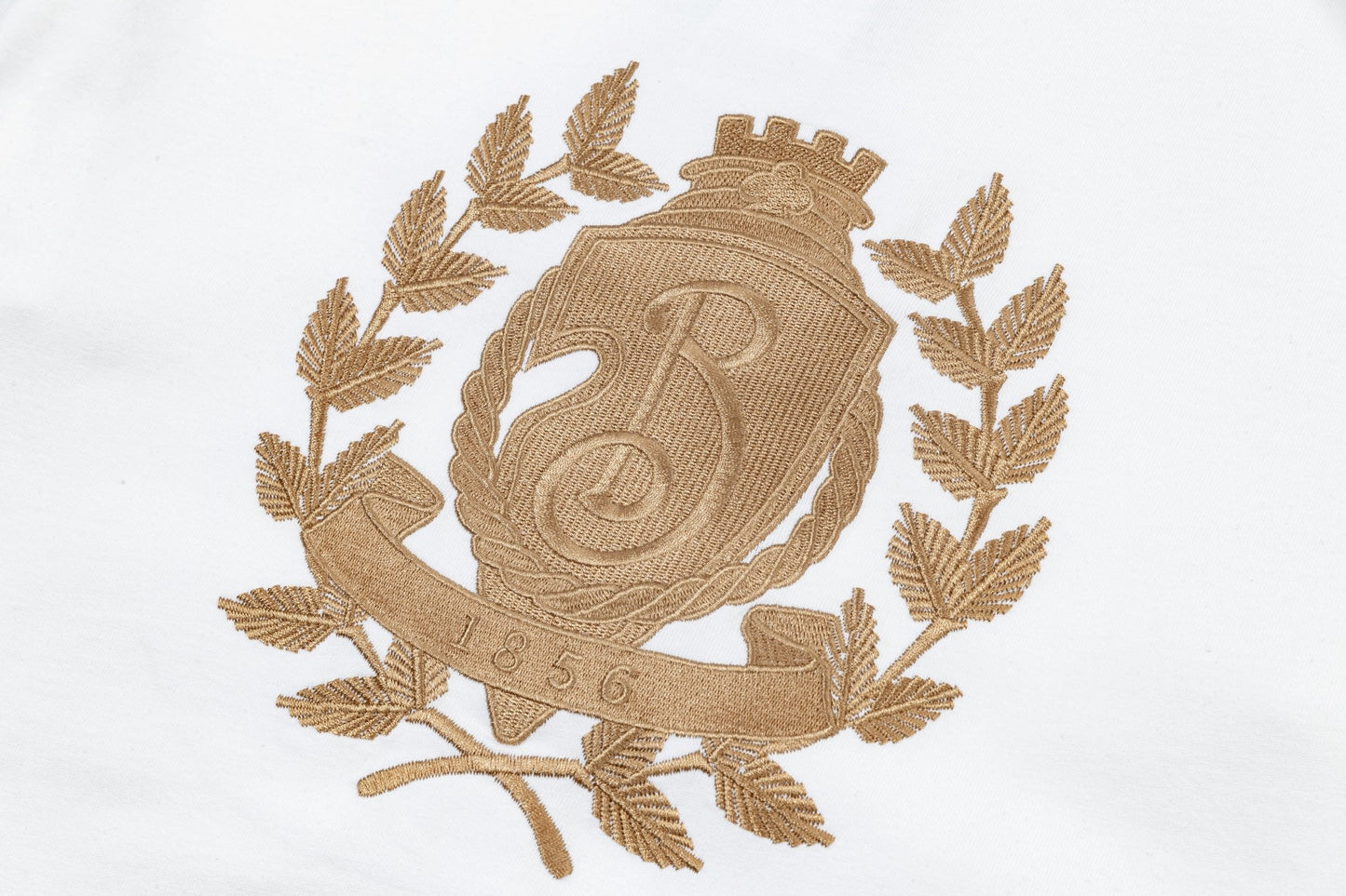 Wheat ear crown embroidered T-shirt