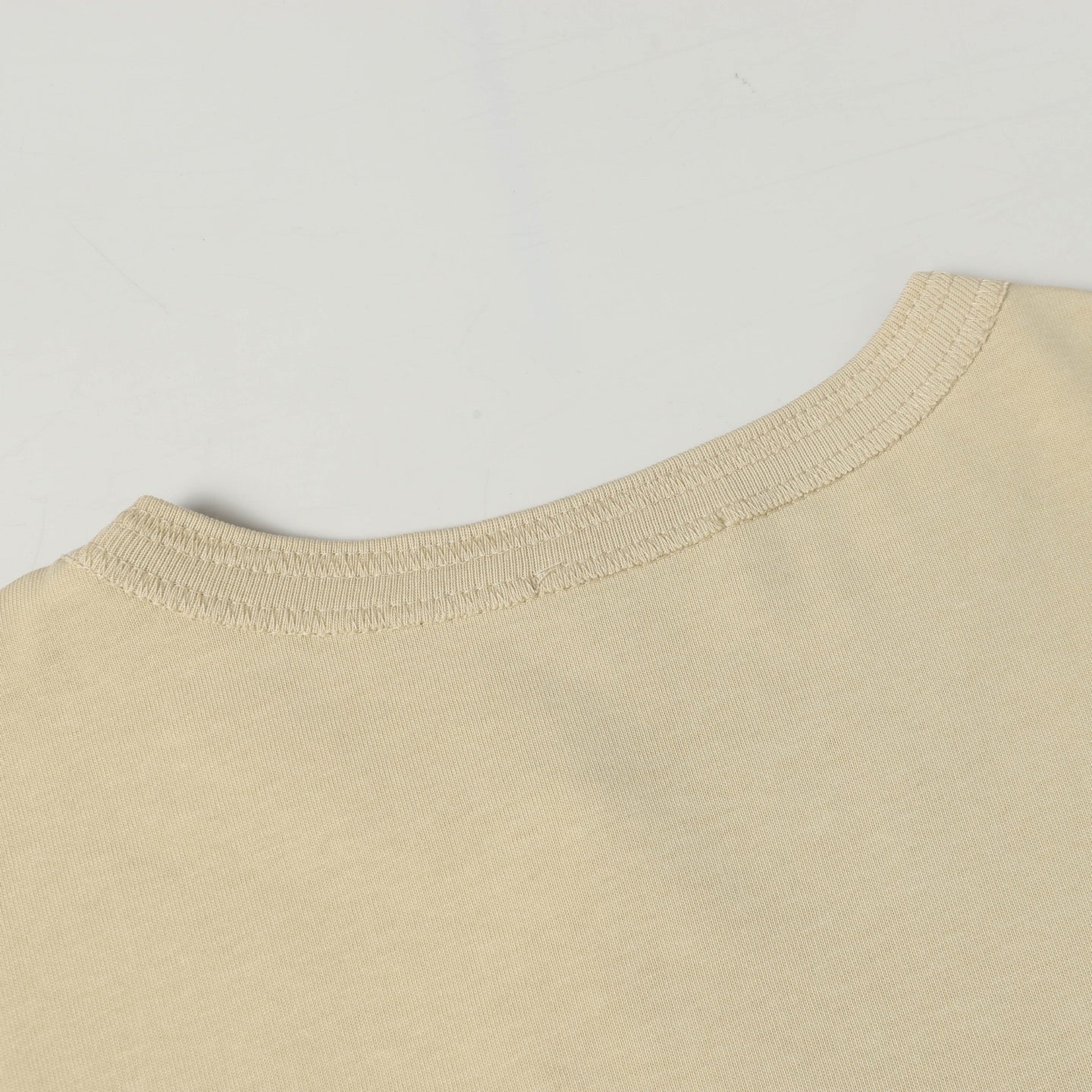 Cotton T-shirt with embroidered cuffs