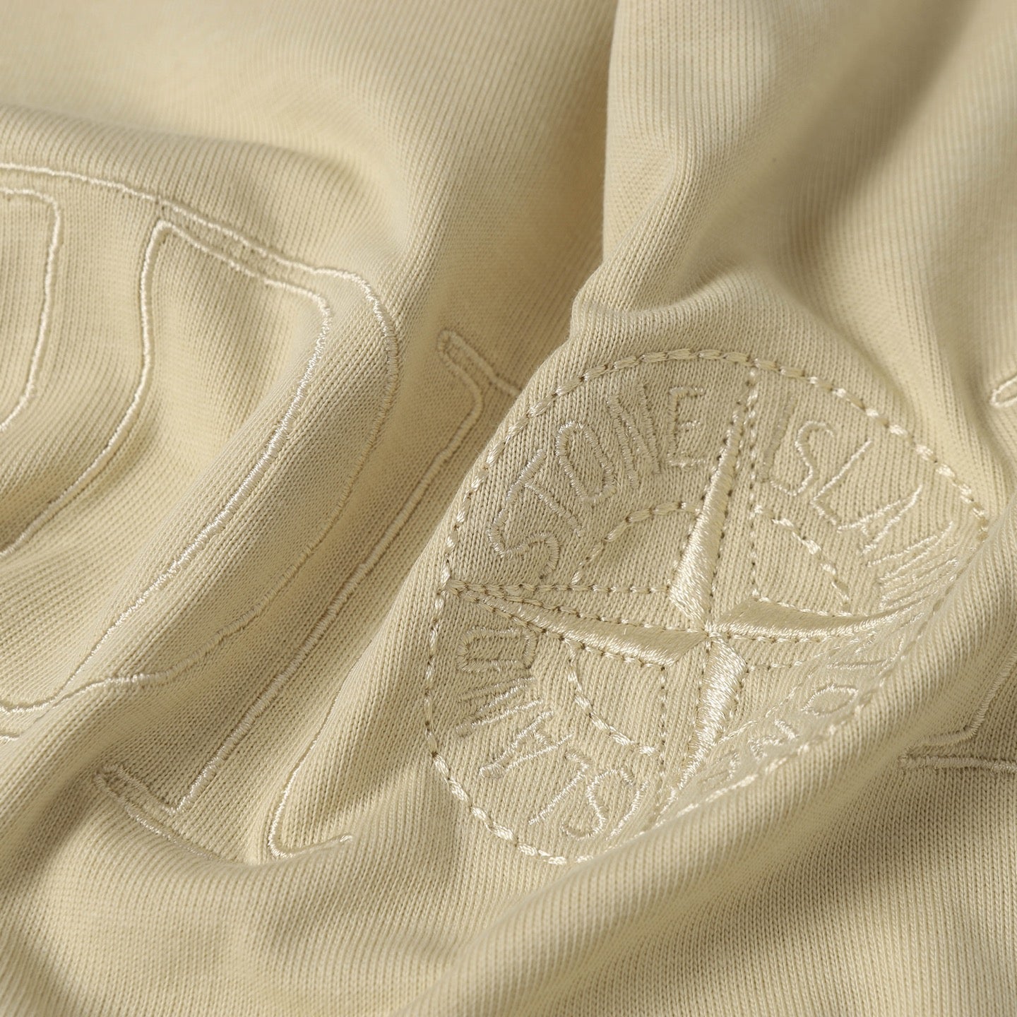 Cotton T-shirt with embroidered cuffs