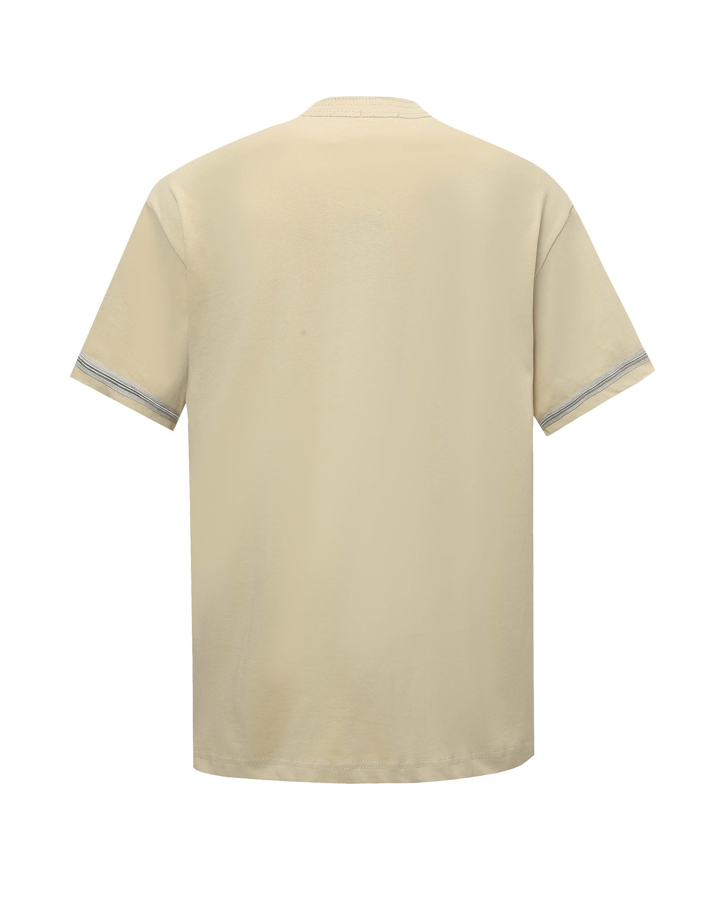 Cotton T-shirt with embroidered cuffs