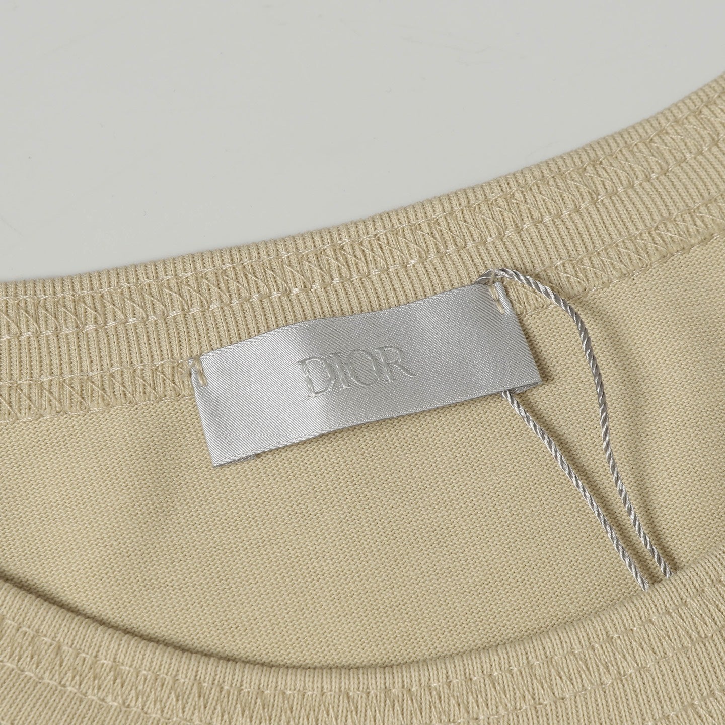 Cotton T-shirt with embroidered cuffs