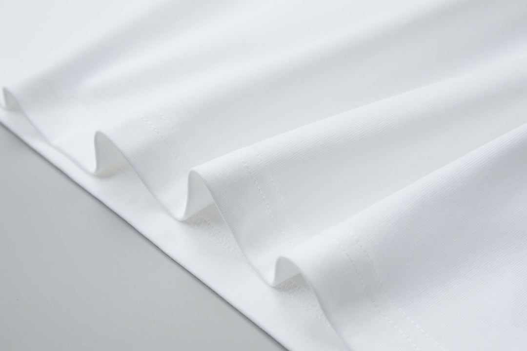 Embroidered printed cotton T-shirt