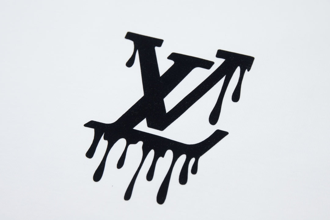 Embroidered printed cotton T-shirt