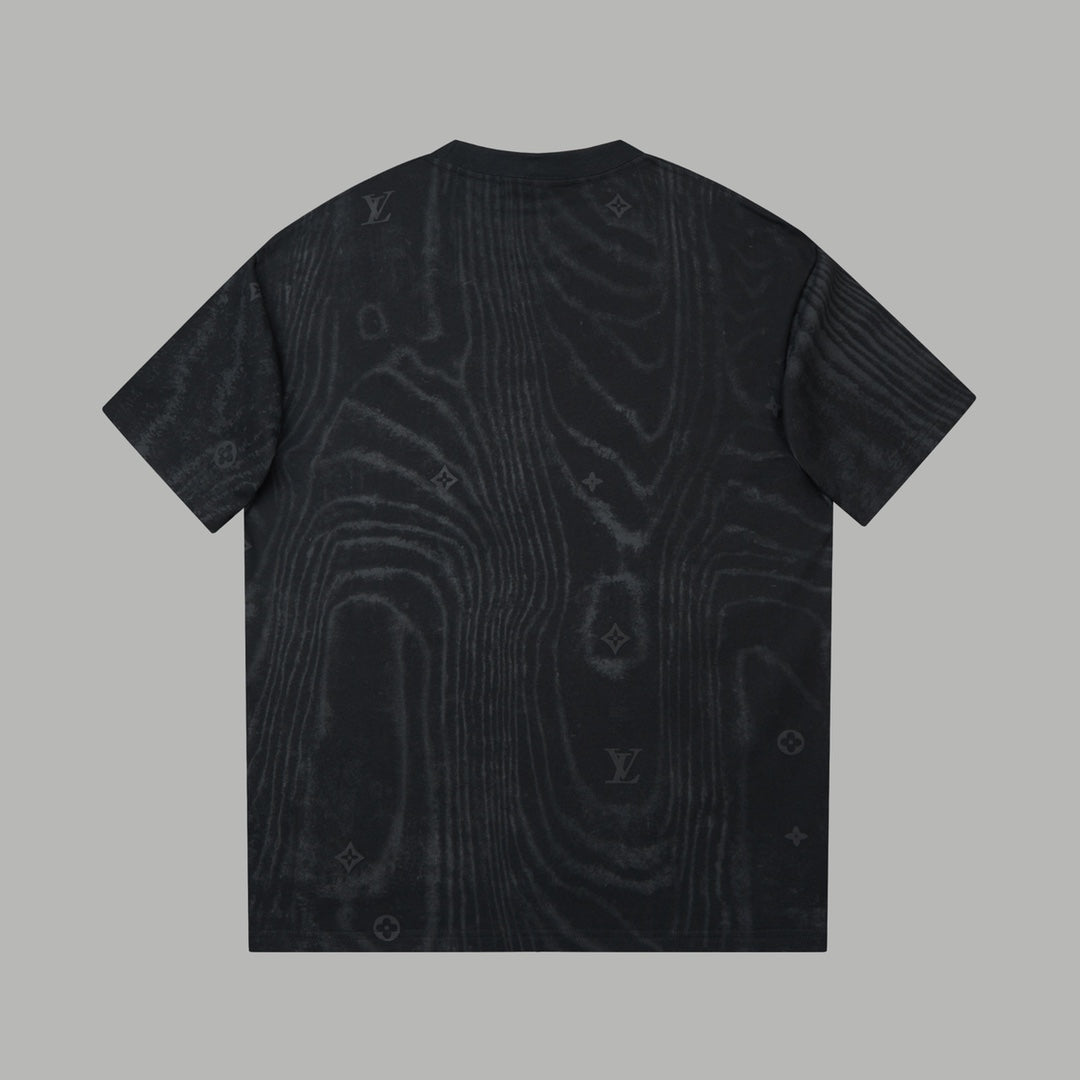 Wave texture print foam T-shirt