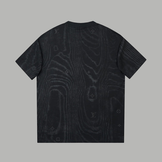 Wave texture print foam T-shirt