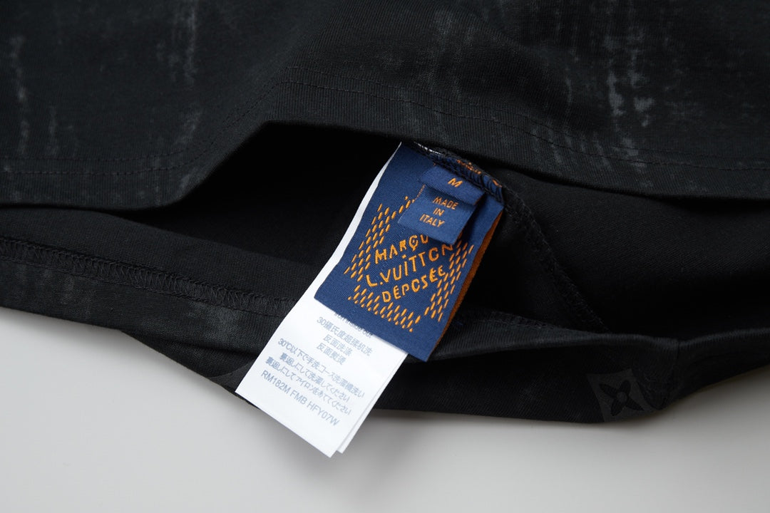 Wave texture print foam T-shirt