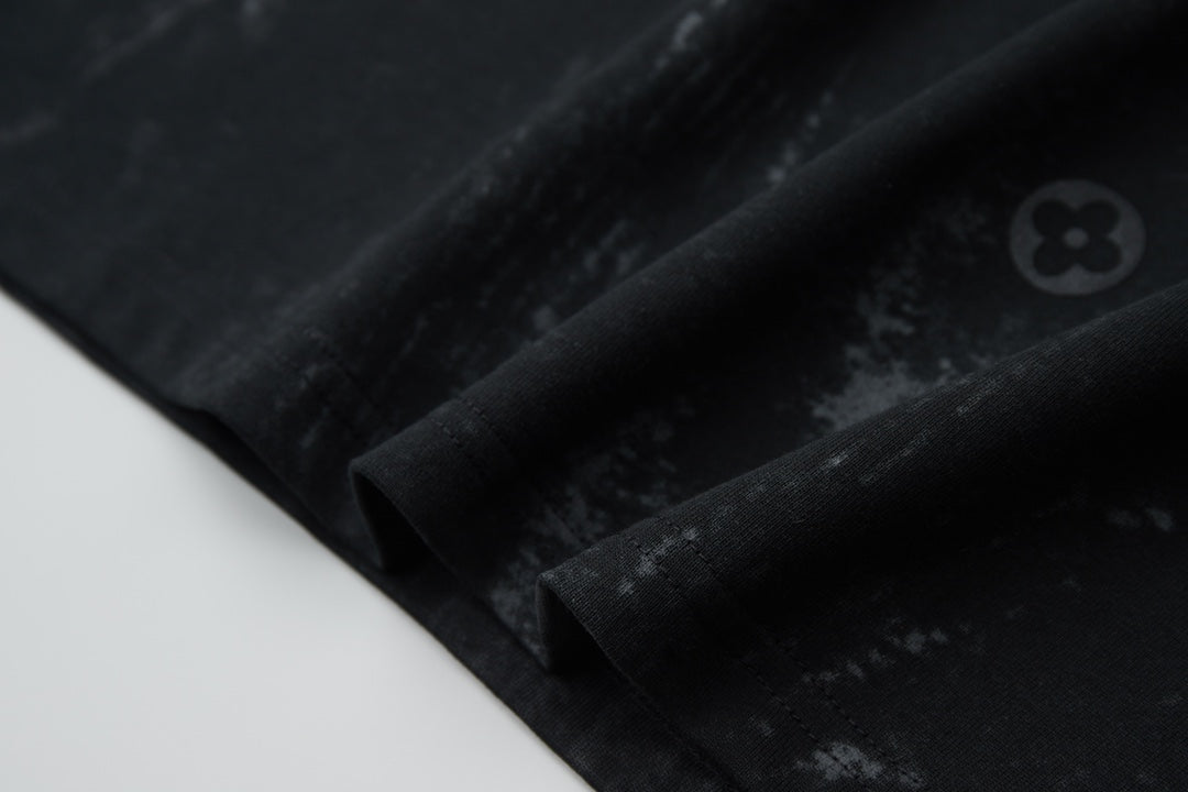 Wave texture print foam T-shirt