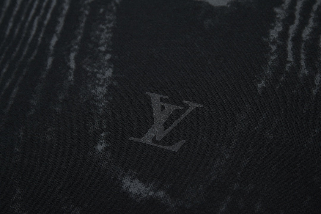 Wave texture print foam T-shirt