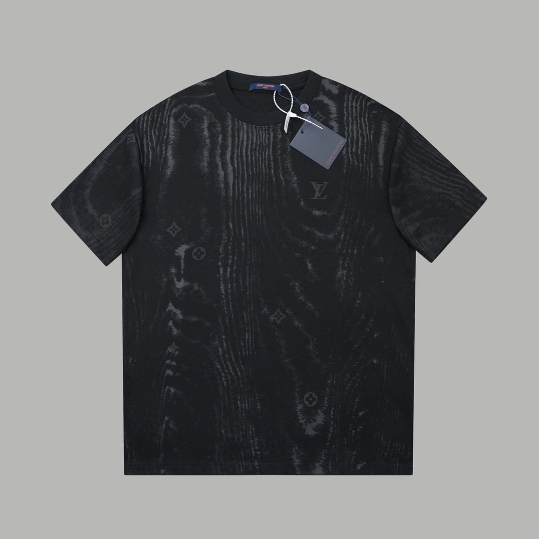 Wave texture print foam T-shirt