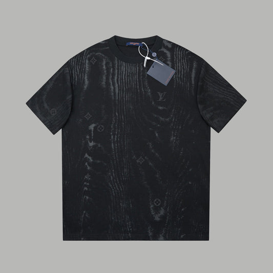 Wave texture print foam T-shirt