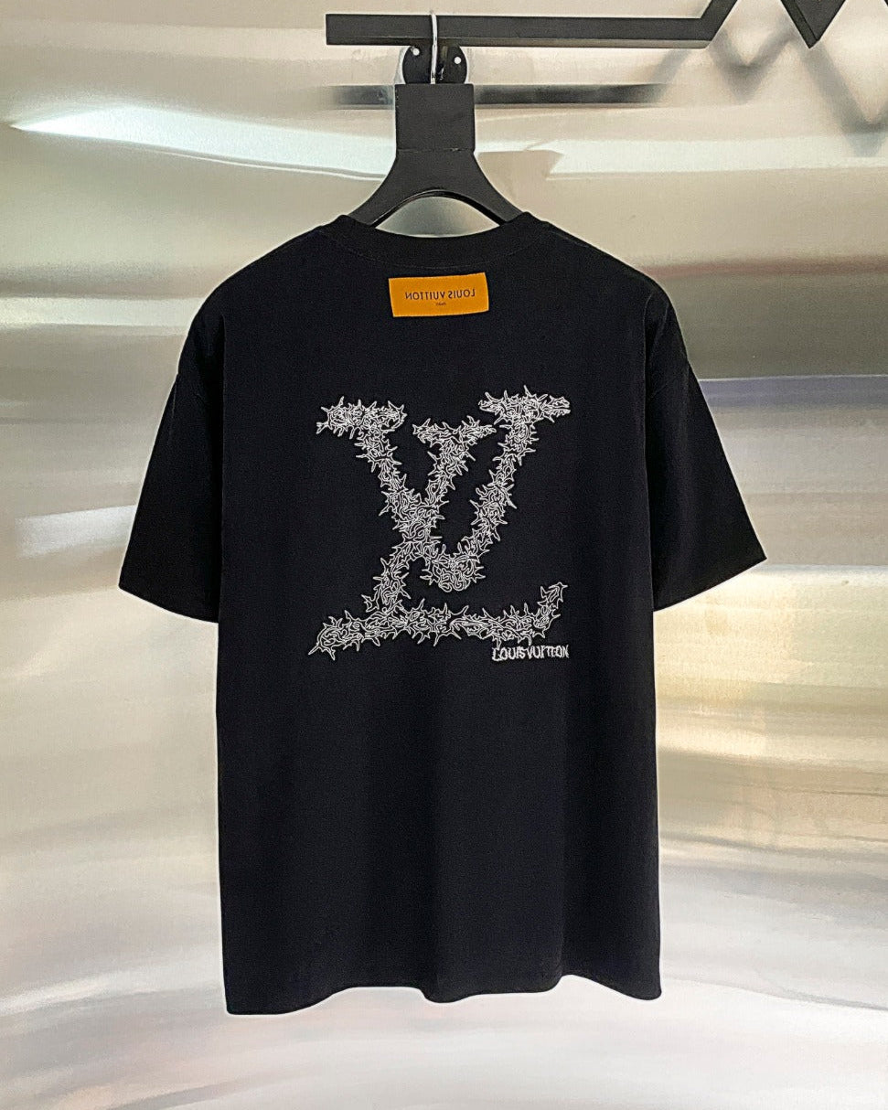 Embroidered print T-shirt