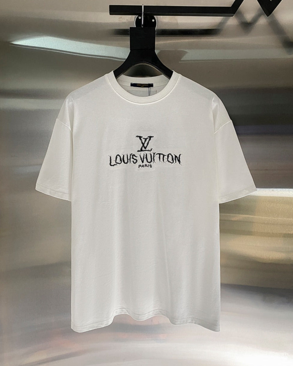 Embroidered print T-shirt