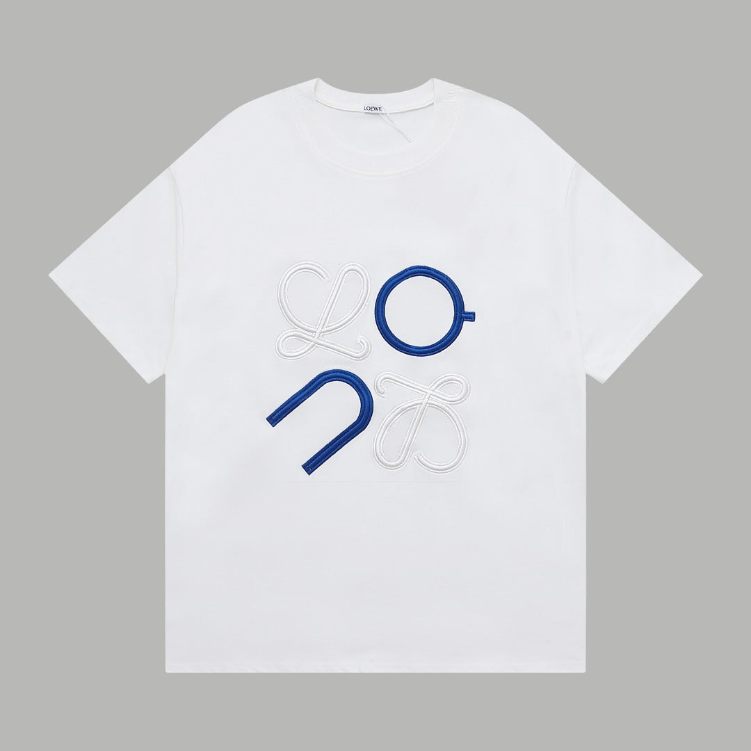 Embroidered color block T-shirt